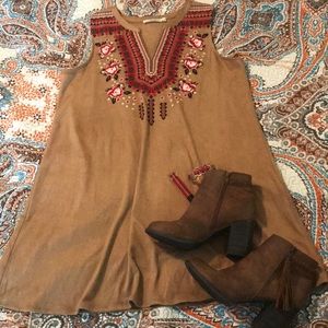 Suede dress